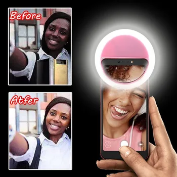 Prenosné LED Fotoaparátu Selfie Led Prsteň Svetla 3 Úroveň Jasu S Klip Svetla Prstenec Svetla Pre iPhone 12 Pro Max Xiao Samsung
