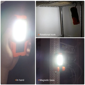 Prenosné LED Pracovné Lampy, multifunkčný KLASU Baterka Flood Light Silné netic Adsorpcia na Čítanie