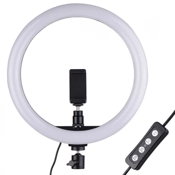 Prenosné Selfie Video Krúžok Svetlo Stmievateľné 24W LED Lampa Krúžok Svetlo Kamery Telefónu Vylepšenie Fotografie pomocou Držiaka Telefónu ringlight