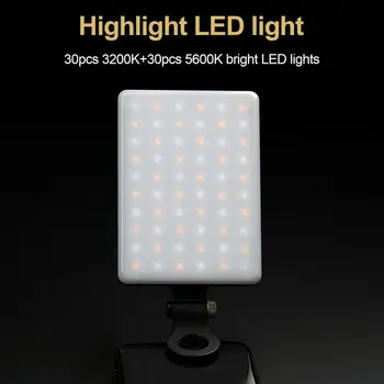 Prenosné Selfie Vyplniť Svetla Stmievateľné LED Lampa 3200k 5600k 60 LED Selfie Lampa 3 Úrovne Osvetlenia Pre Telefón Vlog Youtube Video Live