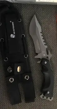Prenosné Taktické Prežitie camping nôž nôž z Nerezovej Ocele 440C 58HRC K10 rukoväť lov vonkajšie nôž S Nylon Prezervatívy