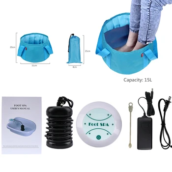 Prenosné Telo Vaňa iónové Aqua Detox Nohy Masážne Zariadenie Aqua Cell Kúpeľ Nôh Stroj Iónové Očistiť Nohy Spa S Skladacia Povodí