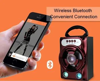 Prenosný Bluetooth Reproduktor Prenosný Bezdrôtový Reproduktor Zvukový Systém 3W Stereofónny Mikrofón S FM Vonkajšie Strany Reproduktor 1200mAh