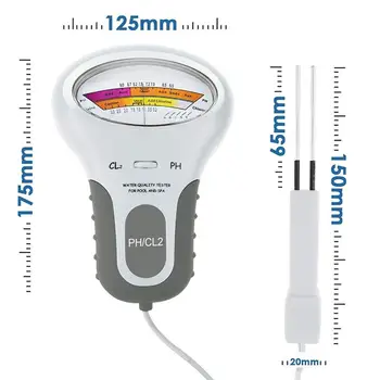 Prenosný Digitálny Monitor Ph Vody Tester Meter Analýza Chlóru Bazén Test Kit BJStore