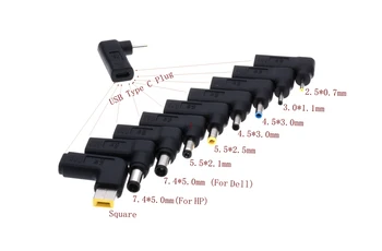 Prenosný Napájací Adaptér Konektor Dc Konektor USB Typu C Žien k Univerzálnej Male Jack Converter pre Lenovo pre Asus Notebook Nabíjačku#