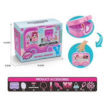Prenosný úložný box s bábikou, LOL bábika prekvapenie pôvodné Anime obrázok lol bábiky Little girl je dar, akčné figúrky model hračky