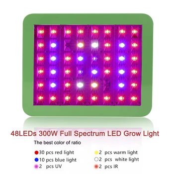 Prepínateľné LED Rásť Svetlo 300W celé Spektrum Rásť Lampa AC85~265V Pre Vnútorné zariadenia Skleníkových Hydroponické Hodnotenie Rastu, Kvitnutia