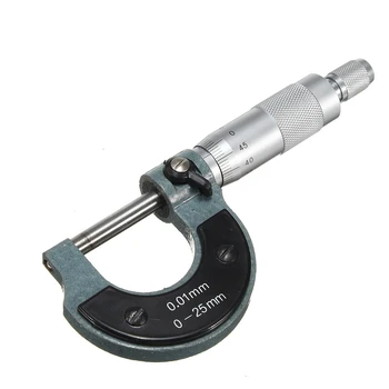 Presné Meranie Nástroja 0-25 mm 0.01 mm Mimo Vonkajšie Metrické Rozchod Mikrometer Strojník Meranie s Box