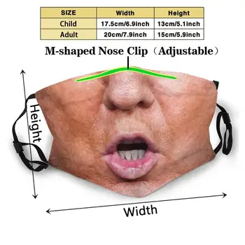 Prezident Donald Trump Portrét Tváre Kryt Módy Tlače Opakovane Zábavné Pm2.5 Filtra Úst Tvár Masku Prezident