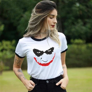 Prečo Tak Vážne Heath Ledger Joker t shirt Ženy Dark Knight Žena T-shirt Halloween Tee Tričko Homme Vintage Streetwear Topy