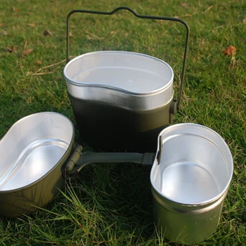 Prežitie Riad Dlhý Sieťový Nepresakuje Prenosné Odolné Zelená Pena Outdoor Camping Hliníkové Lunch Box Kontajner Turistika Vojenské