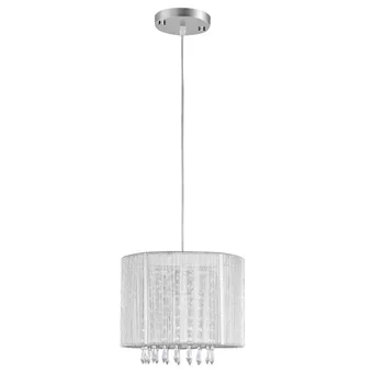 Priemer 25 cm Kryštál Prívesok Svetlo Pre Jedáleň Biele E27 Crystal Okrúhle Lampy, Svetlá Obývacia Izba