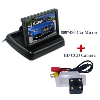 Prinesie 4 led hd obrazu objektív auto cúvaní kamera s autom monitor lcd 4.3