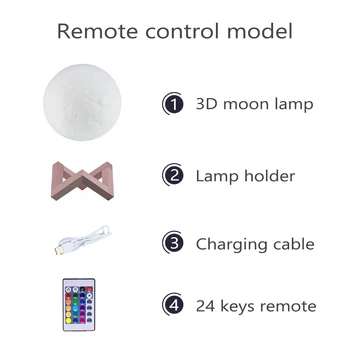 Prispôsobený Mesiac Lampa Foto/Text Vlastné 3D Tlač Mesiac Lampa Nočného Vlastnú Osobnosť Lunárny USB Nabíjanie Nočné Lampy