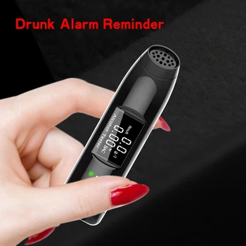 Profesionálne Breath Alkohol Tester Breathalyzer s LCD Displej Digitálny Detektor Alkoholu Napájaný USB Nabíjačka Non-kontakt