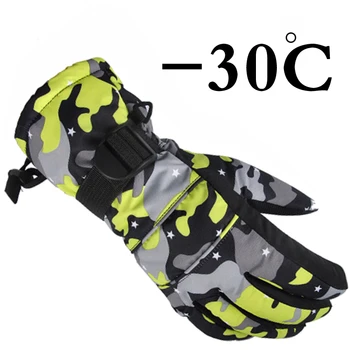 Profesionálne hlavu all-počasie nepremokavé tepelnej lyžovanie rukavice pre mužov, ženy, zimné deti lyžiarske rukavice vonkajšie