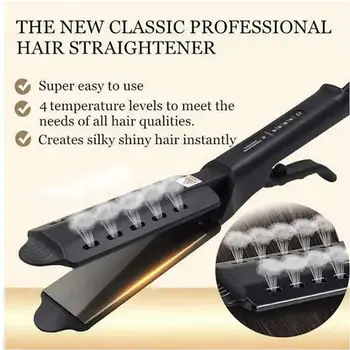 Profesionálny Parný Hair Straightener Auta Salon Pary Iónové Ploché Železo Vyrovnávaním Styler Keramické Turmalín Straightener