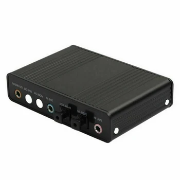 Profesionálny USB Zvuková Karta 6 Kanálov 5.1 Optické Externé Zvukové Karty Converter, SPDIF, USB Optická pre Notebook Ploche
