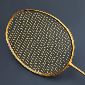 Profesionálnych Karbónový 5U Raketa Badminton Taška S Reťazcom Urážlivé Typ Rakety Raquette Ultralight Grip Padel Raqueta Nenavlečené