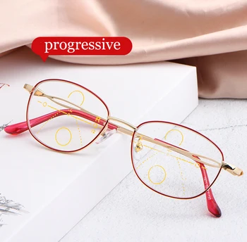 Progresívne Multifocus a Bifocal Okuliare na Čítanie Ženy Muži Oválne Full-rim Obchodné +0.75 +1 +1.25 +1.5 +1.75 +2 +2.25 až +4