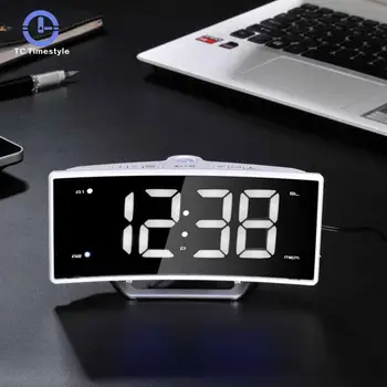 Projekčné Hodiny S Časom Premietacie FM Rádio budíky LED Digitálne Elektronické Tabuľka Alarm Watch Projektor