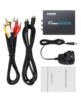Proster HDMI Kompozitné 3RCA AV S-Video R/L Audio Vdieo Converter Adaptér Upscaler 720P/1080P RCA Kábel pre PS3 XboxBlue-Ray