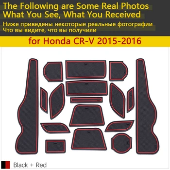 Protišmyková Gumová Pohár Vankúš Dvere Groove Mat pre Honda CR-V CRV 2016 MK4 facelift 2.0 2.4 2.4 Príslušenstvo mat pre telefón