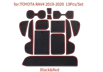 Protišmyková Gumová Pohár Vankúš Dvere Groove Mat pre Toyota RAV4 XA50 RAV 4 50 MK5 2019 2020 Príslušenstvo Auto Samolepky mat pre telefón