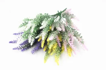 Provence levanduľa kvet hodvábnej tomentum umelé kvety, obilie ozdobné falošné flores kytice domáce dekorácie