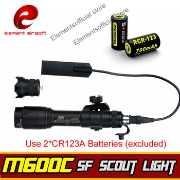 Prvok Airsoft surefir M600C Zbraň svetlo Zelený Laser IČ PEQ 15 Prepínač Taktické Scout Baterka Ruky Zbraň Lampa pre lov