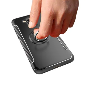 Prípad pre Huawei Honor 6C Pro/V9 Hrať Prípade Prst Prsteň Stáť Držiteľ Magnet TPU Mäkké Pokrytie kimTHmall