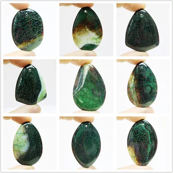 Prírodná Zelená Modrá Dračie Žily Agates Viacerých Tvar Prívesok Kameň Guľôčok pre Šperky, Takže 1Pcs malebných Kamenných Perličiek