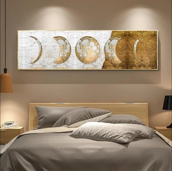 Prírodné Abstraktné Umenie Mesiac Eclipse Maľovanie na Plátno na Stenu Umenie Plagátu a Vytlačí Cuadros obrazov na Stenu pre Obývacia Izba Domova