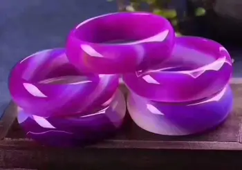 Prírodné Chinese Purple Levandule Achát Drahokam Náramok Náramok Ženy Šperky, Darčeky Šírka Štýl
