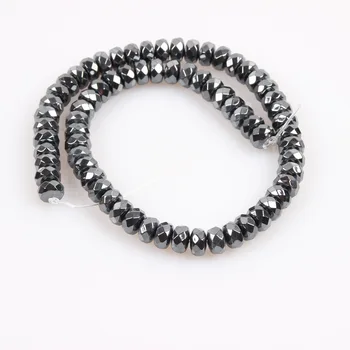 Prírodné Hematite Abacus Voľné Korálky 3-10 mm Čierny Magnet Korálky Abacus Korálky Na Výrobu Šperkov DIY náramok, náhrdelník Príslušenstvo