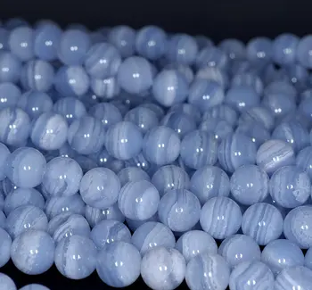Prírodné Modré Chalcedony perly,Prírodné Modrá Čipky Agat e Kameň Voľné korálky Dodávky 6 mm 8 mm 10 mm 12 mm 1strand