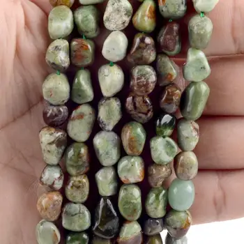 Prírodné Nepravidelný Green Opal Kameň Čip Štrku Korálky Pre Šperky, Takže DIY Náramok, Náhrdelník 8-10 MM 16inches