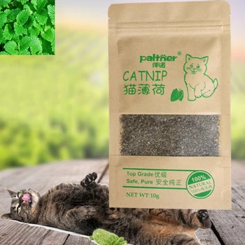 Prírodné Organické Mačky Chuť Hračky Premium Zábavné Dodávky Mačka Catmint pre Mentol Mačiatka Catnip Pet Lieči 10g