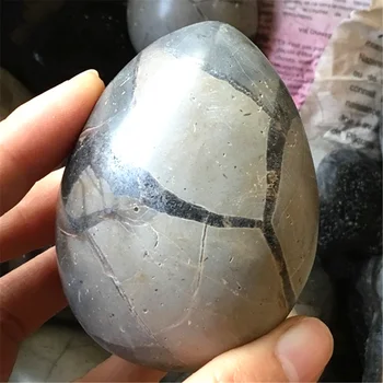 Prírodné Skalné Septarium Fosílneho Kameňa Geode Vajcia V Tvare Ornament Kamene, Ornament, Liečenie Čakier Na Ozdobu