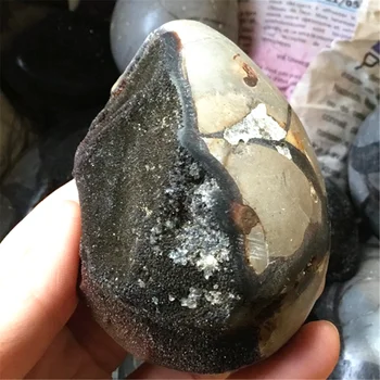Prírodné Skalné Septarium Fosílneho Kameňa Geode Vajcia V Tvare Ornament Kamene, Ornament, Liečenie Čakier Na Ozdobu