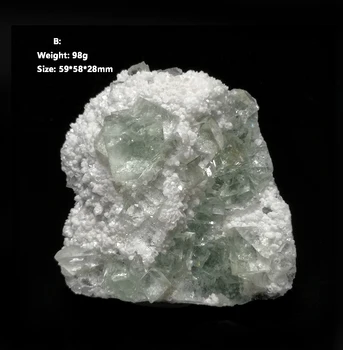 Prírodné Zelené Fluorite a Kremeň Minerálne sklo Vzor z Xianghuapu Provincii Chunan,Čína A3-4