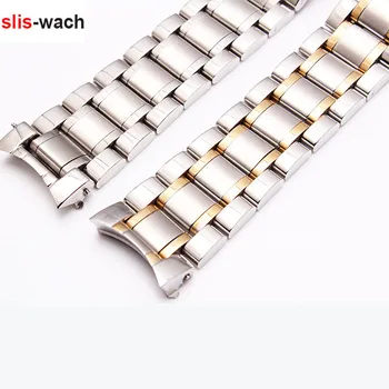 Príslušenstvo hodinky Pásmo PRE Longines Master Series Hodinky Remienok z Nerezovej Ocele, Ploché Arc Úst Bezpečnostné Pracky Náramok 19 20 21 MM