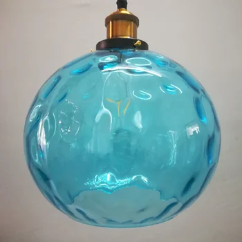 Prívesok na čítanie Medi Vody vlna sklenenú guľu droplight loft Bronz bump sférické svetlo a tieň prívesok osvetlenie sklo