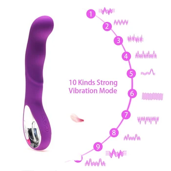 Prútik masér 10 Rýchlosti Silikónové USB Nabíjateľné Nepremokavé G Mieste Vibrátory Silný Erotický Klitoris Vibrátor sexuálnu Hračku pre Ženy