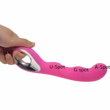 Prútik masér 10 Rýchlosti Silikónové USB Nabíjateľné Nepremokavé G Mieste Vibrátory Silný Erotický Klitoris Vibrátor sexuálnu Hračku pre Ženy