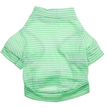 Prúžok Pet Oblečenie Tričko pre Psa Oblečenie Malé Kostým Psov Bavlna Priedušná francúzsky Buldog Lete Zelené Chlapec Golier Perro