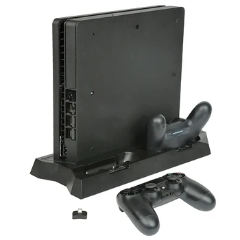 PS4 Slim Hra Vertikálneho Chladiaci Stojan, Chladič, Ventilátor s Dual Radič Nabíjačku Nabíjacej Stanice pre Sony Playstation 4 PS4 Slim