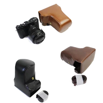 Pu Kožené Fotoaparát Prípade Bag obal S Popruhom Pre Fujifilm X-E3 FUJI XE3