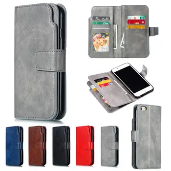 PU Kožené Peňaženky Pre iPhone 11 Pro XS Max XR X SE2 7 8 Plus 6 6S Plus 5 5S SE Flip Case & Kryt