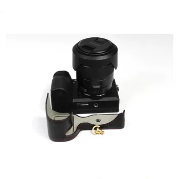 PU kožené puzdro Camera Bag Kryt Puzdro pre Sony A6600 ILCE-6600 16-70 18-55mm So Batérie Otvorenie
